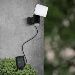 Lámpara LED solar Casabas con sensor, negro
