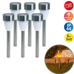 Lámpara LED solar 4135006 con efecto de llama, 6