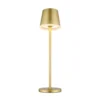 Lámpara LED solar de metal dorado, altura 41 cm, IP44