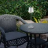 Lámpara LED solar de metal plateado, altura 41 cm, IP44