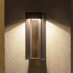 Lámpara LED solar de pared Blade con sensor, gris