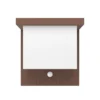 Lámpara LED solar de pared Frigento en color óxido, altura 15 cm, con sensor