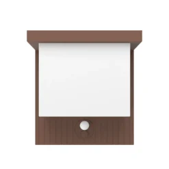 Lámpara LED solar de pared Frigento en color óxido, altura 15 cm, con sensor