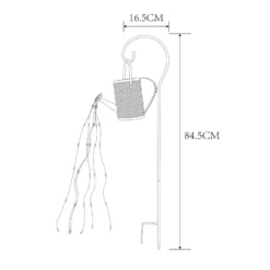 Lámpara LED solar 336523, dorada, regadera, pincho de suelo, metal