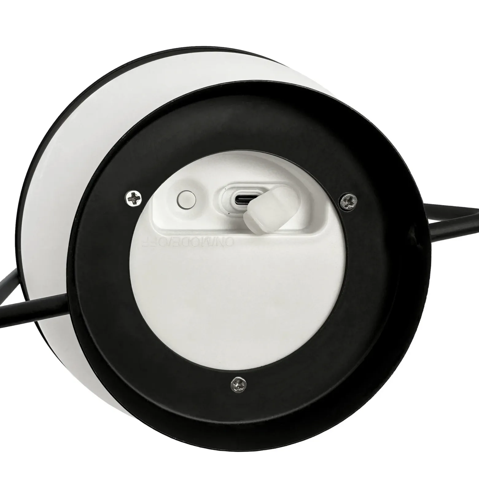 Lámpara LED solar Dyberg Larsen Summer, blanco/negro, altura 26 cm