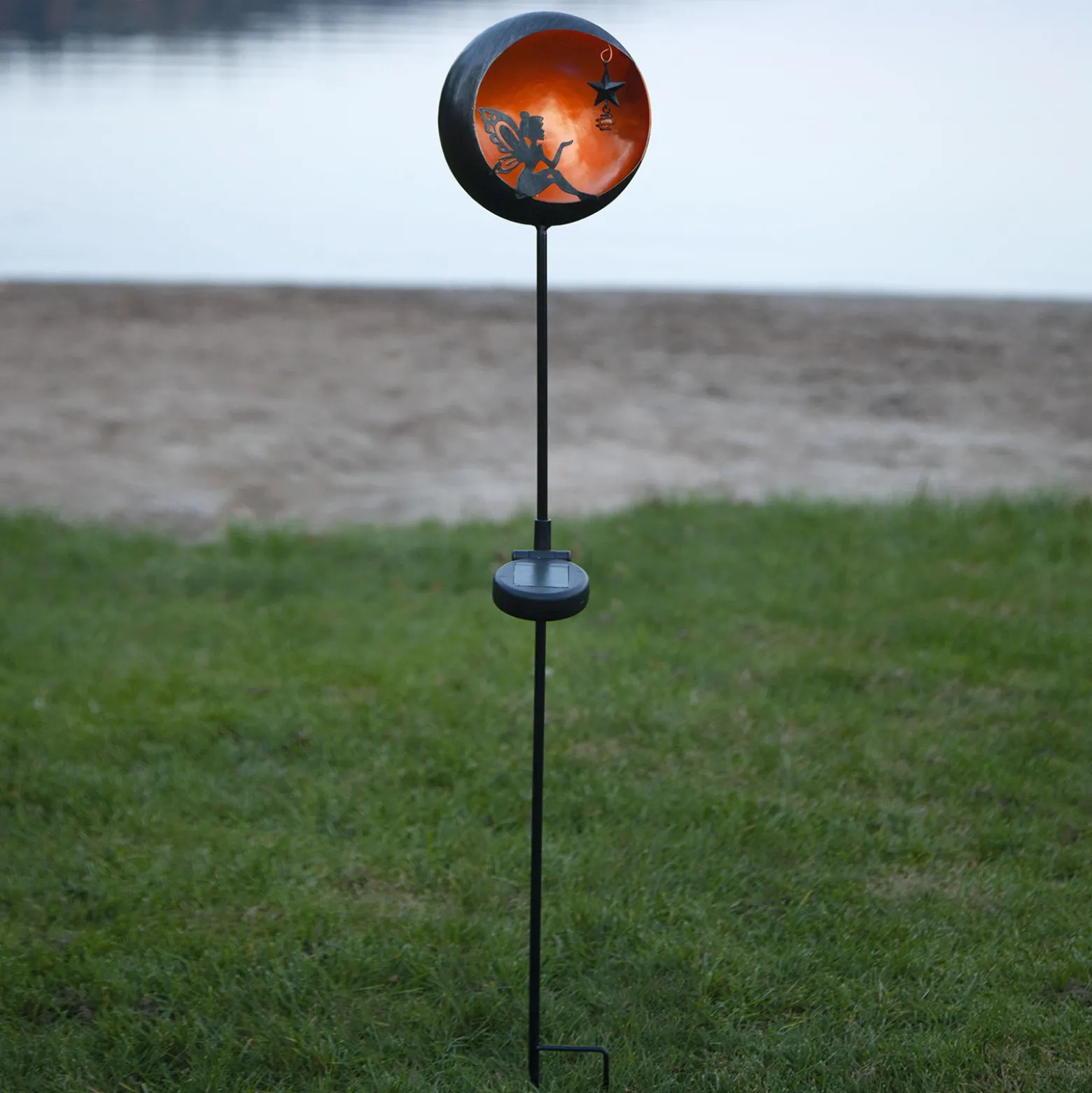 Lámpara LED solar Fairytale, naranja