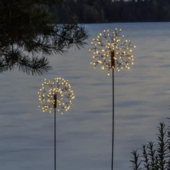 Lámpara LED solar Firework pica de tierra, 85 cm