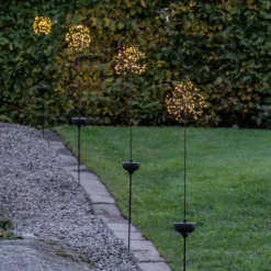 Lámpara LED solar Firework pica de tierra, 85 cm