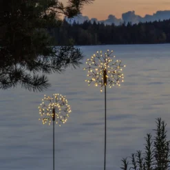 Lámpara LED solar Firework pica de tierra, 85 cm