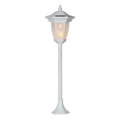 Lámpara LED solar Flame, 4 en 1, blanco