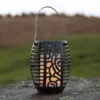 Lámpara LED solar Flame, tres opciones de uso, 42 cm