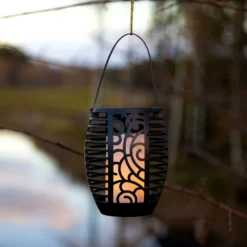 Lámpara LED solar Flame, tres opciones de uso, 42 cm