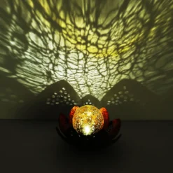 Lámpara LED solar 33655, flor, Ø 22 cm