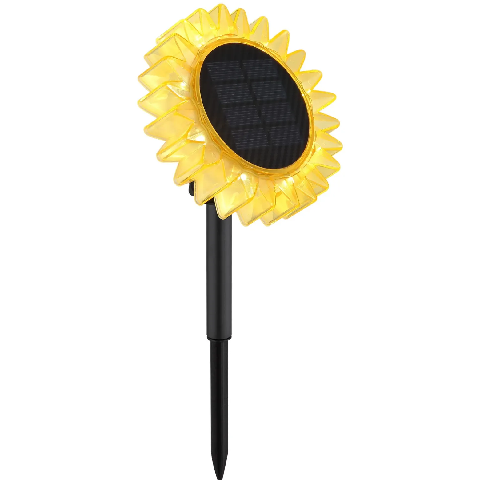 Lámpara LED solar 33598 Girasol Ø 13 cm, amarillo, plástico