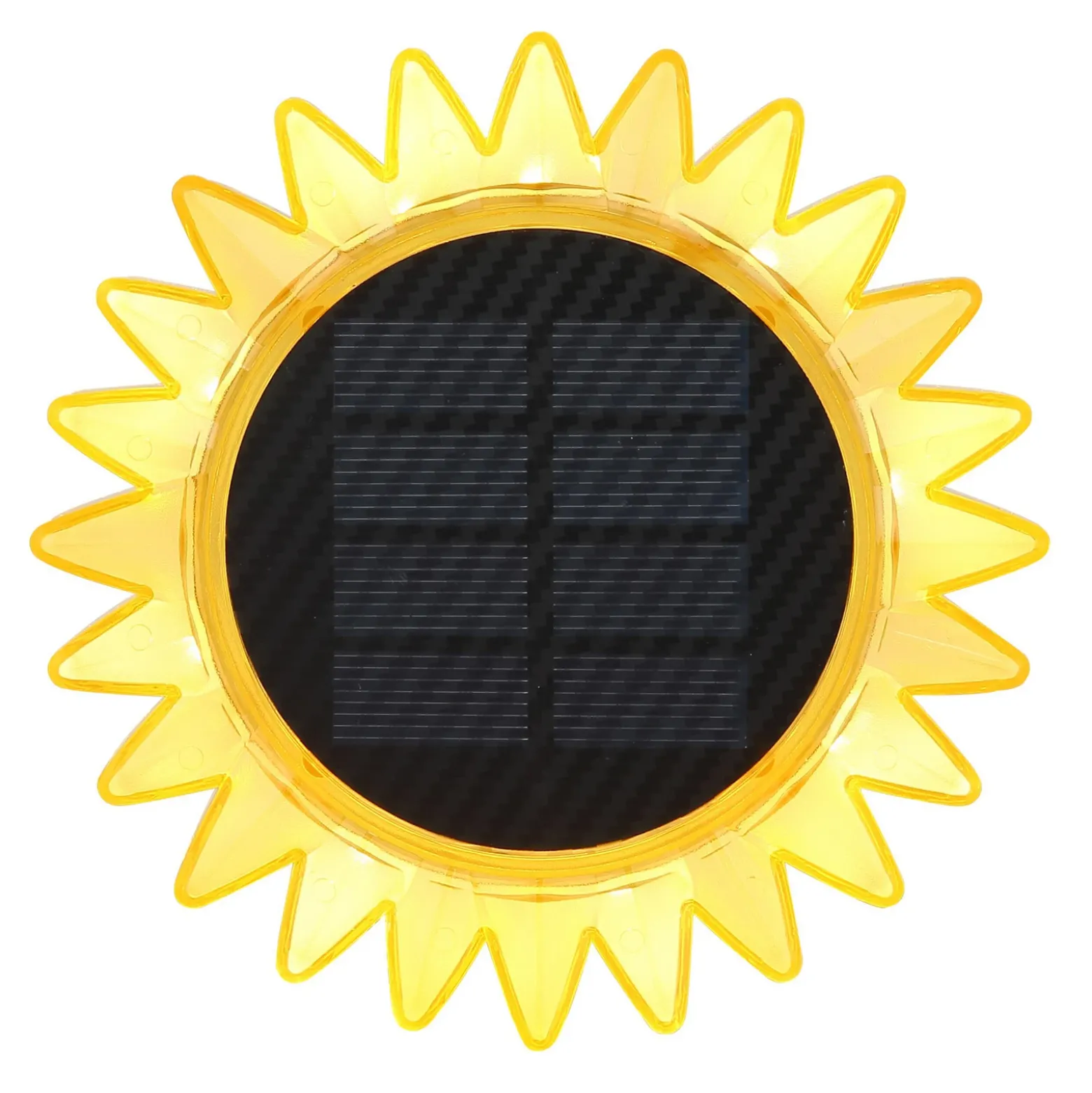Lámpara LED solar 33598 Girasol Ø 13 cm, amarillo, plástico