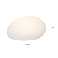 Lámpara LED solar GLOBY, blanca, 24,5 cm, plástico, IP44
