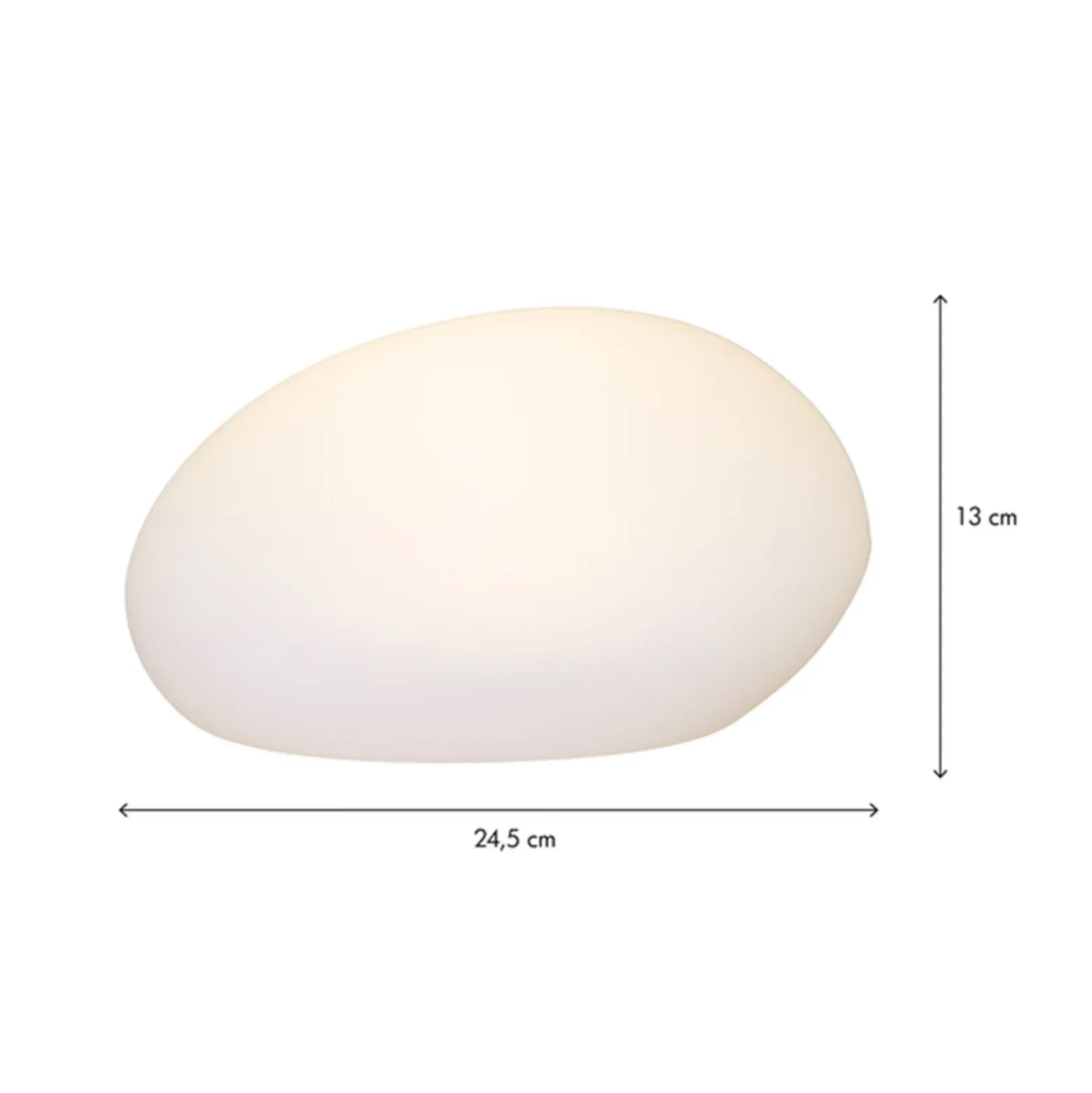 Lámpara LED solar GLOBY, blanca, 24,5 cm, plástico, IP44