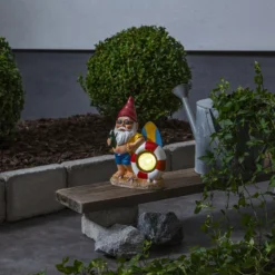 Lámpara LED solar Gnomy con salvavidas