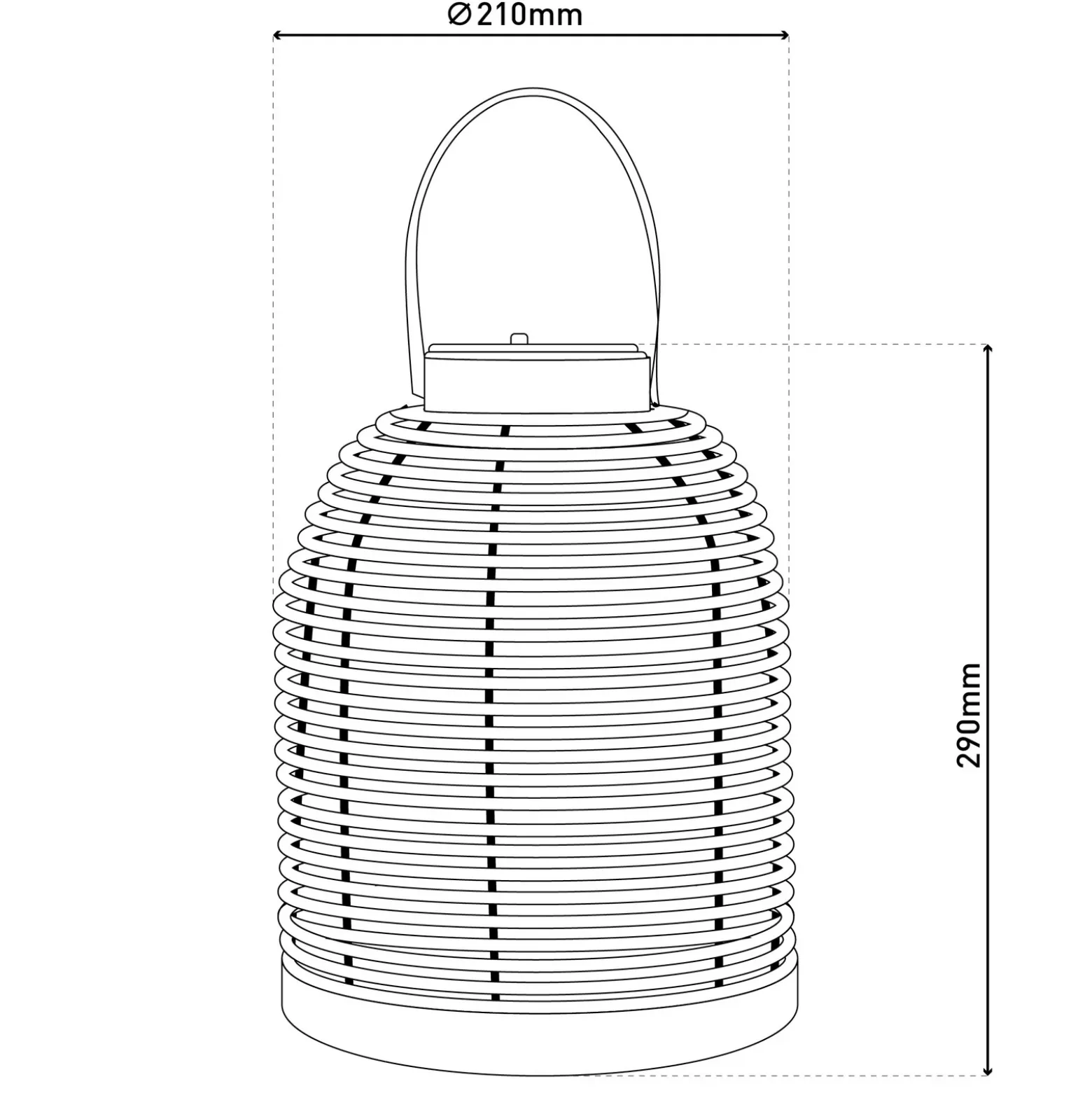 Lámpara LED solar Korbinian, marrón, altura 29 cm, IP44, farol