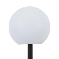 Lámpara LED solar Lago de Lindby, Ø 25 cm, globo, pincho de suelo, blanco