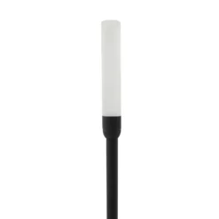 Lámpara LED solar Lindby Balian, negra, aluminio, 3000 K