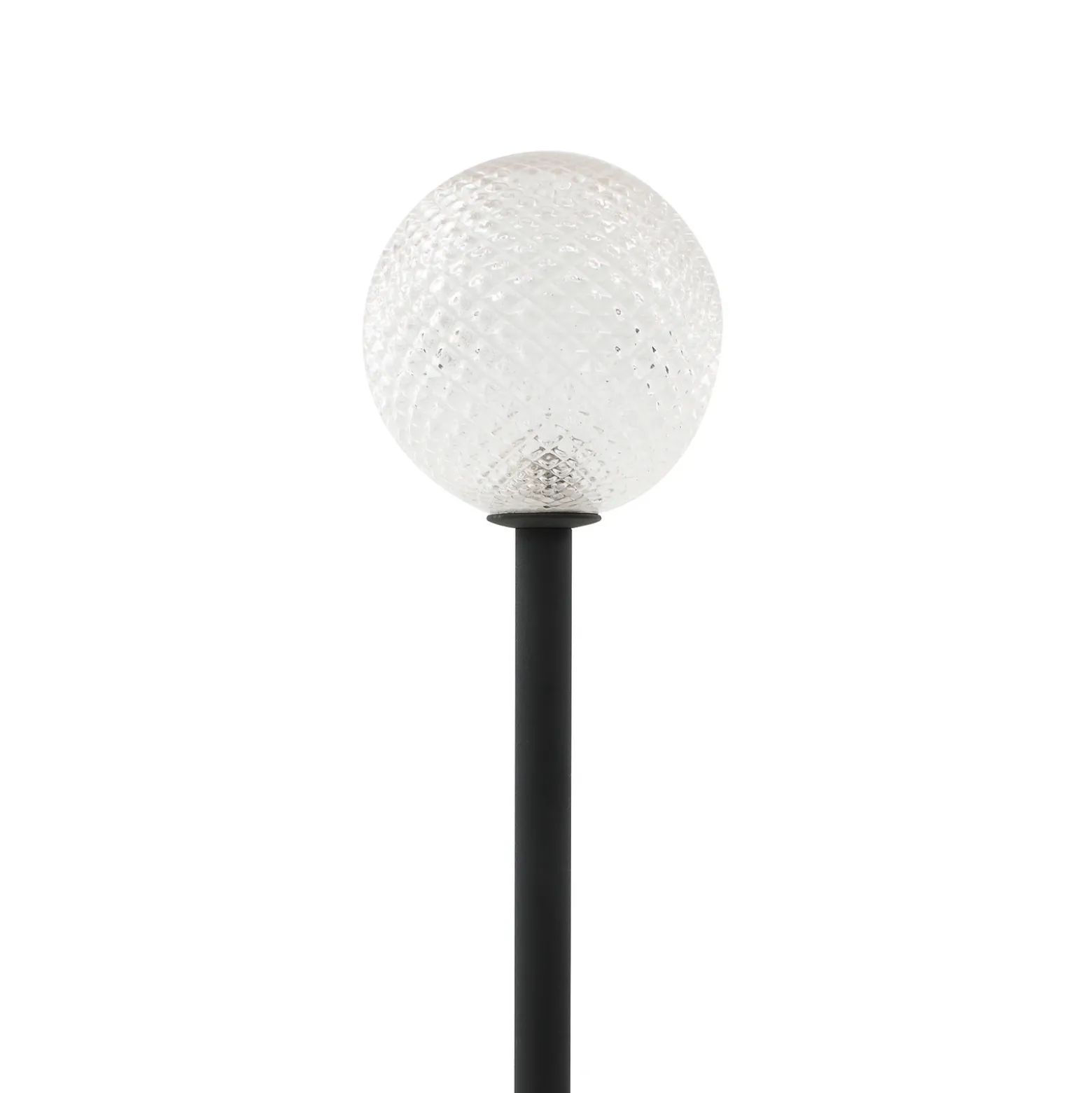 Lámpara LED solar Lindby Brindley, negra, cristal, IP65