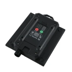 Lámpara LED solar Lindby Sabriel, recta, negra, aluminio, 3000 K