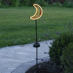 Lámpara LED solar Linny Moon con pica de tierra