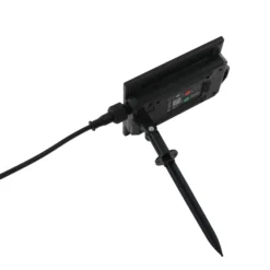 Lámpara LED solar Lyris de Lindby, negra, aluminio, 3000 K