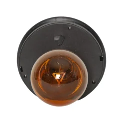 Lámpara LED solar Marron, altura 25 cm, marrón, metal, USB-C