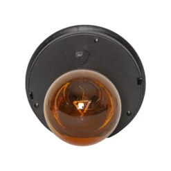Lámpara LED solar Marron, altura 40 cm, marrón, metal, USB-C