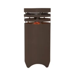 Lámpara LED solar Marron, altura 40 cm, marrón, metal, USB-C