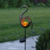 Lámpara LED solar Melilla Bird en forma flamenco
