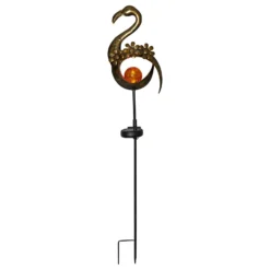 Lámpara LED solar Melilla Bird en forma flamenco