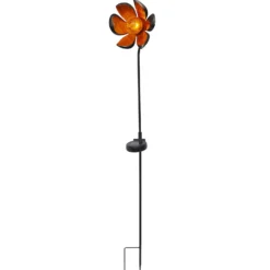 Lámpara LED solar Melilla, forma de flor