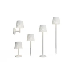 Lámpara LED solar Newgarden Greta, blanca