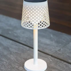Lámpara LED solar Newgarden Greta, blanca