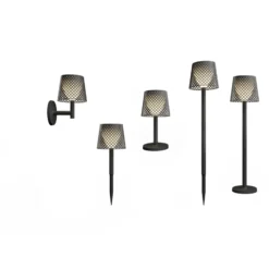 Lámpara LED solar Newgarden Greta, negra