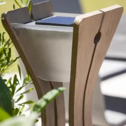 Lámpara LED solar Osmoz de Duratek, gris