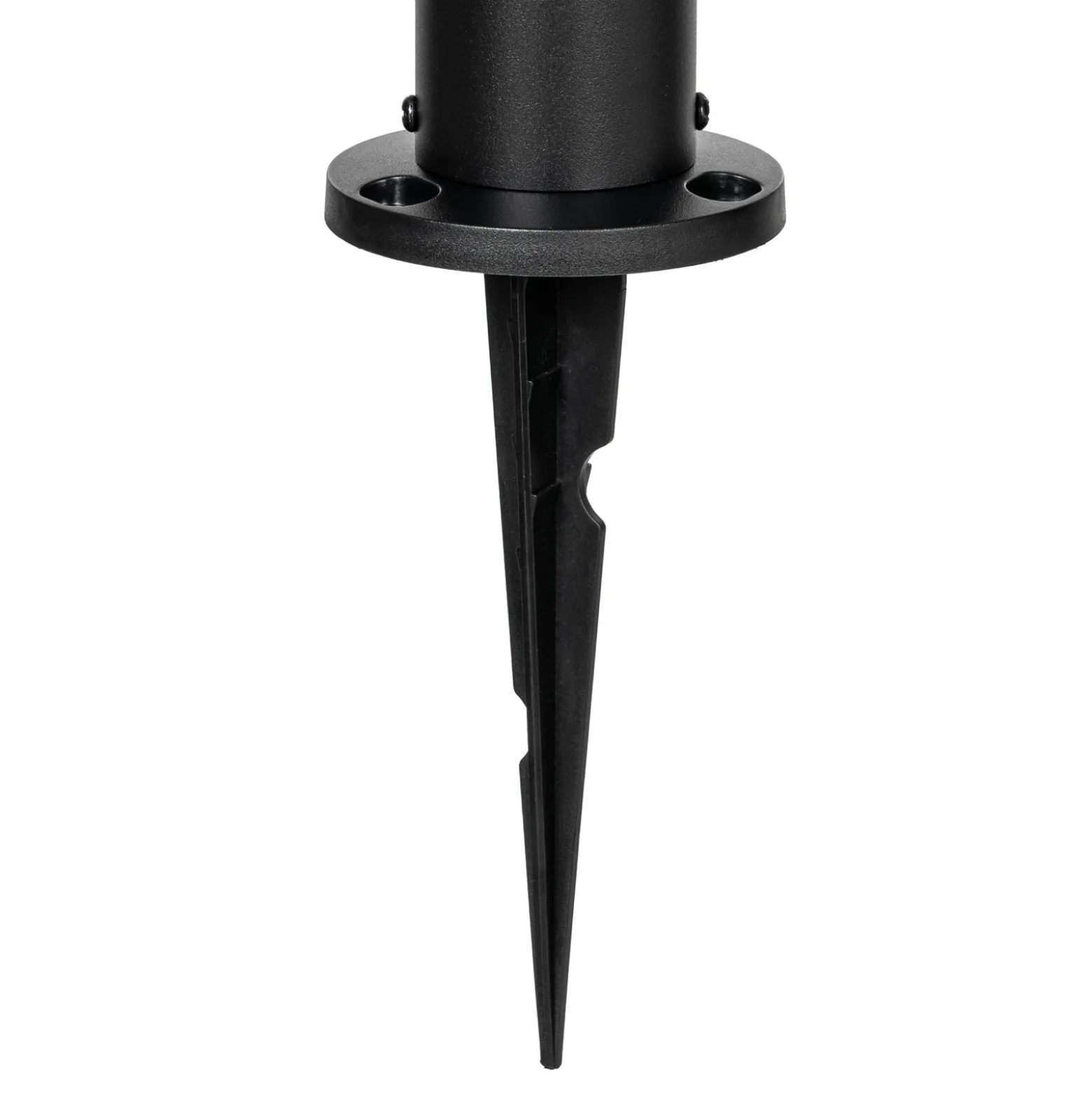 Lámpara LED solar para caminos Lindby Obintu, negra, 63 cm, con sensor
