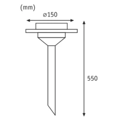 Lámpara LED solar Paulmann Ufo con estaca para clavar en el suelo