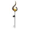 Lámpara LED solar 33465, pincho de suelo, color bronce, metal, cristal