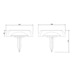 Lámpara LED solar 36505, pincho de suelo, aplique de pared, negro, aluminio