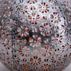 Lámpara LED solar 52854, plateada, metal, 20 cm, IP44, juego de 2