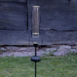 Lámpara LED solar Pluvio con pluviómetro