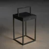 Lámpara LED solar Portofino, pared/mesa, negro