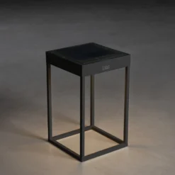 Lámpara LED solar Portofino, pared/mesa, negro