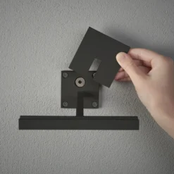 Lámpara LED solar Portofino, pared/mesa, negro