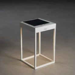 Lámpara LED solar Portofino, pared/mesa, blanco