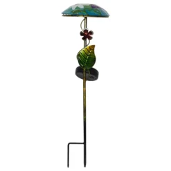 Lámpara LED solar Salona decorativa, azul/verde